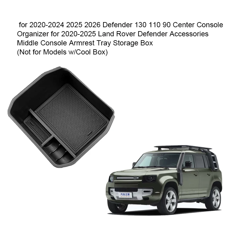 Für 2020-2026 2024 2025 130 110 90 Mittelkonsole Organizer für Land Rover Defender Zubehör Mittelkonsolen-Armlehnen-Ablagefach – Detail 4