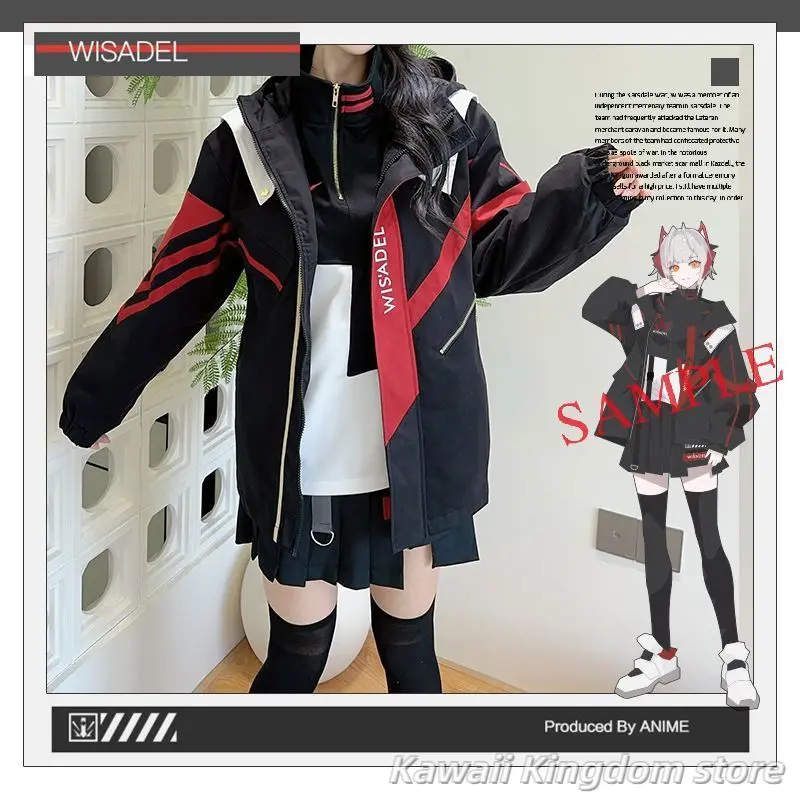 

Arknights W Game Anime Long Sleeve Jacket Unisex Coat Hooded Sweatshirt Top Cosplay Costume Windbreaker JK Short Skirt