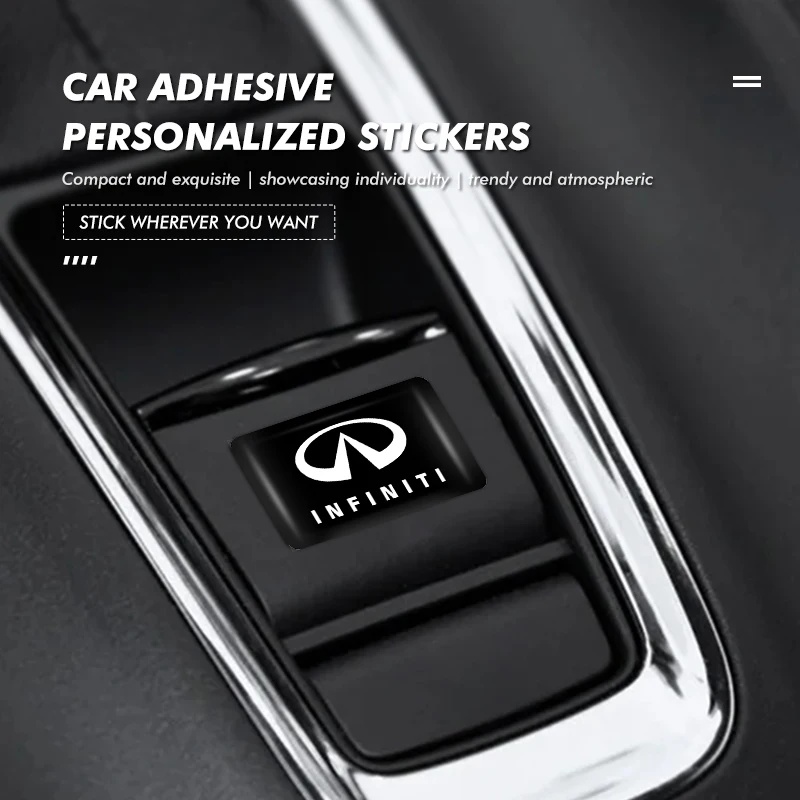 Наклейки на руль автомобиля, 3D эпоксидный значок, автодекоративные наклейки для Infiniti QX50 QX30 QX60 G25 JX35 FX35 FX37 FX50 EX35 EX25