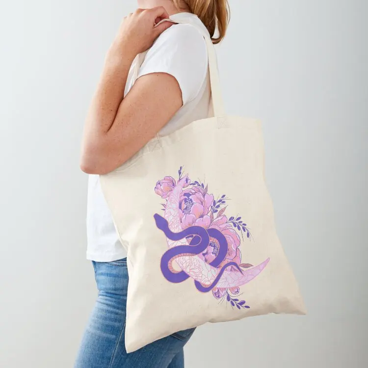 

Moon Snake Tote Bag custom fabric bag woman shopping bag tote woman tote university