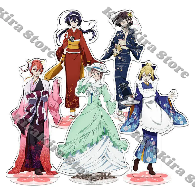 Bungo Stray Dogs Dazai Osamu HD Akiko Yosano Acrylic Stand Figure Decoration Ozaki Kouyou Nakahara Chuya Cosplay Standing Plate