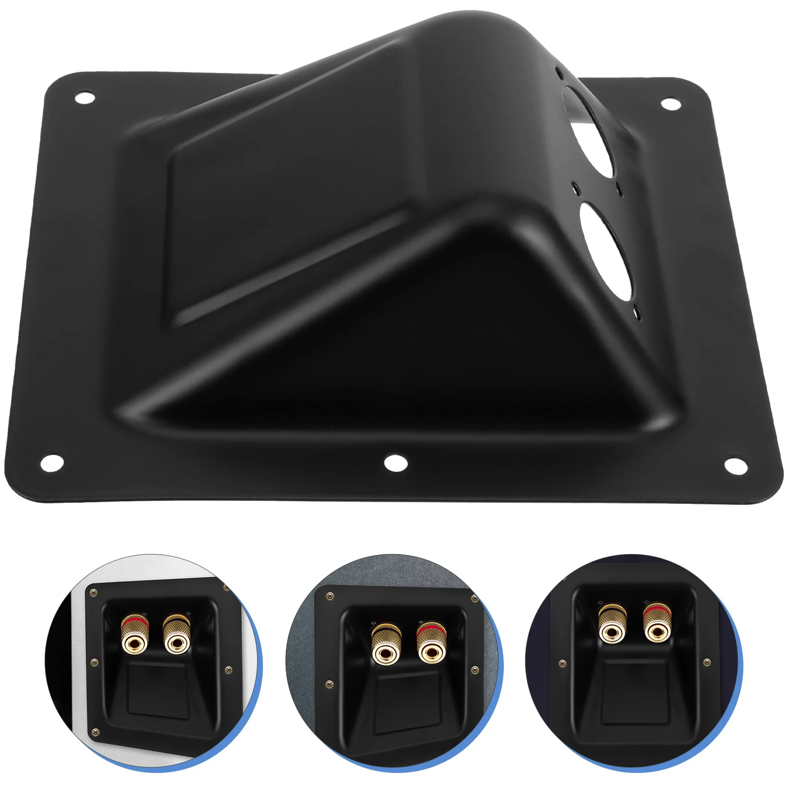 Speaker Junction Box Metal Loudspeaker Terminal Connector Holder Stage Audio Equipment Iron Square Base Speaker Part
