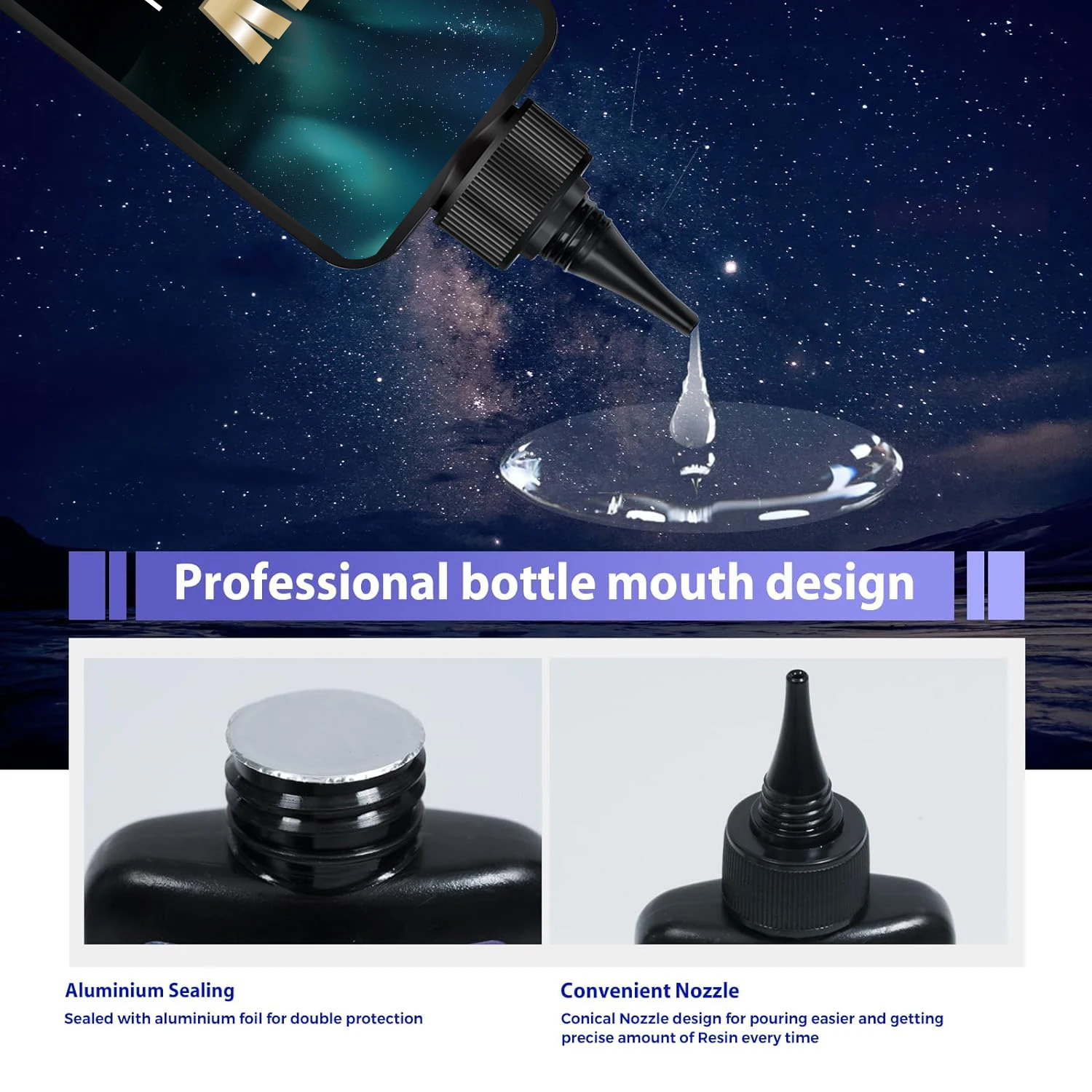 100-400 г УФ-смола, прозрачная, жесткая, модернизированная кристально прозрачная эпоксидная смола, премьянная УФ-отверждаемая смола для изготовления ювелирных изделий