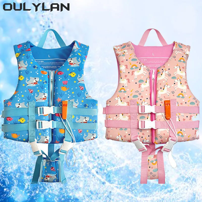 

Oulylan Kids Swimming Lifesaving Life Jacket Aid Flotation Device Buoyancy kayaking Boating Surfing Vest Safety Survival Suit