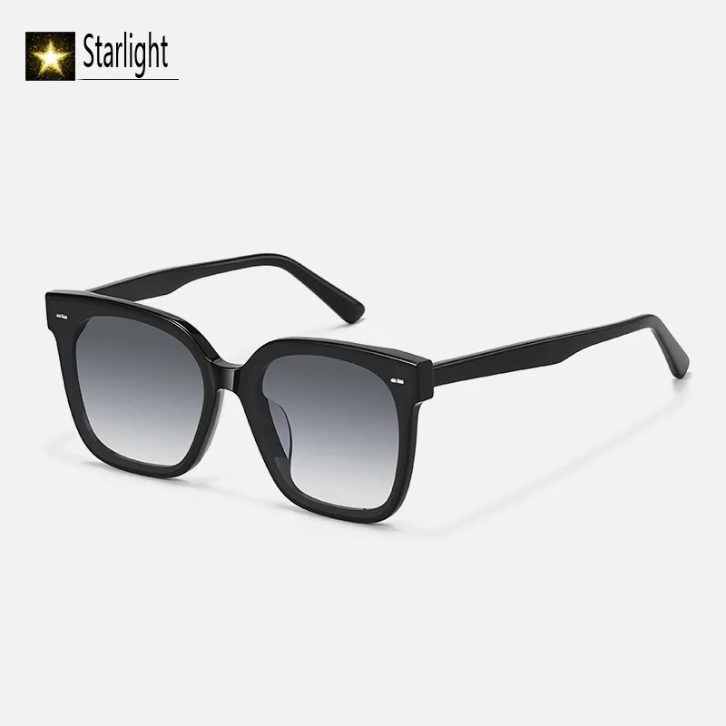 

Fashion Square Sunglasses Women Acetate Gradient Glasses Men Black Snow Trendy UV400 Outdoor Retro Eyewear Woman Travel 146mm