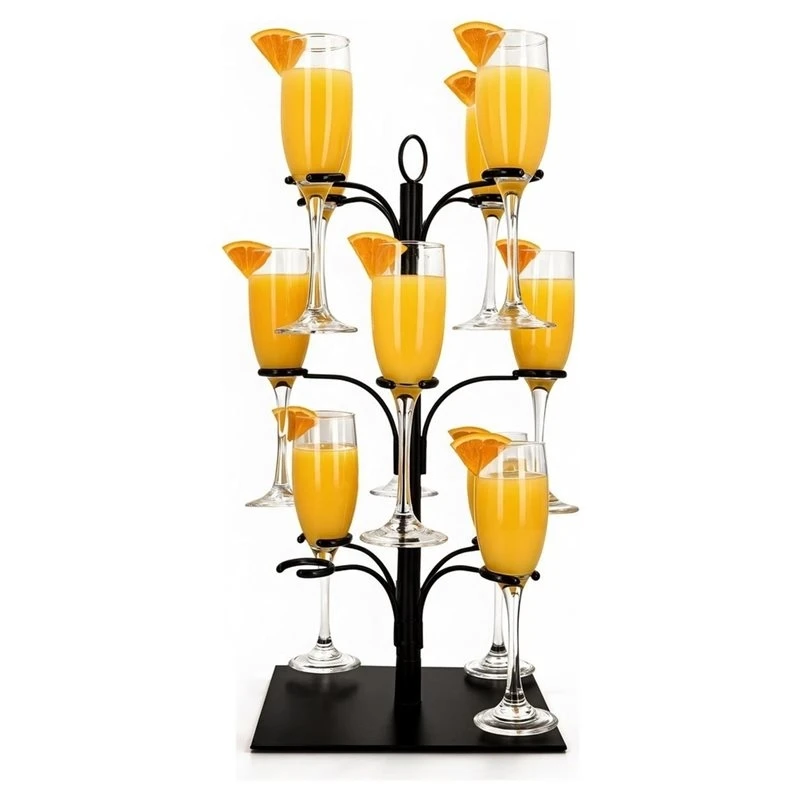 AAAF Glass Holder Tree-Shaped Cocktail Sturdy And Secure, 12-Glasses Champagne Tower, Ideal For Weddings, Gatherings, Party