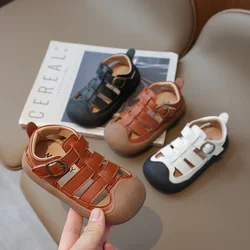 Boys Summer Sports Sandals Baby Soft Anti-kick Cool Shoes Girls Metal Buckle Design Sandals Children Breathable Anti-slip Shoes