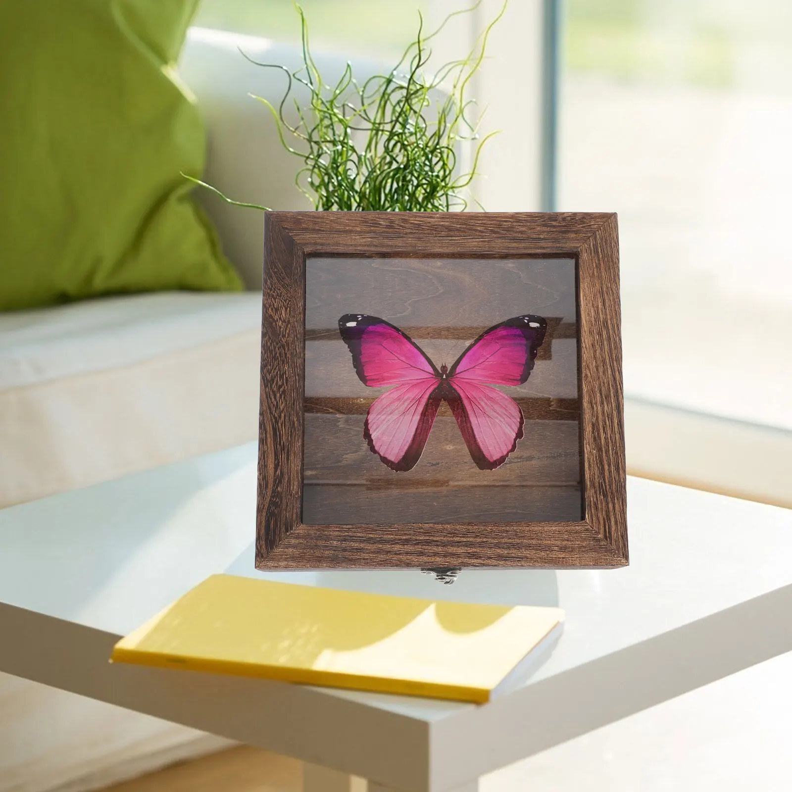 

Vintage Style Wooden Specimen Box Large Capacity Waterproof Storage Container Solid Wood Display Case For Coins Jewelry
