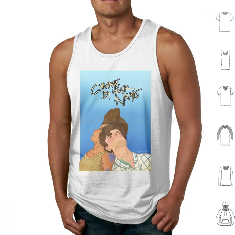 Calamari By Your Name Tank Tops Vest Sleeveless Sea Monster Luca Alberto Mermaid Fanart Call Me By Your Name