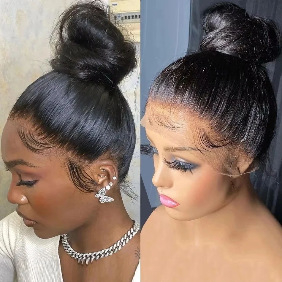

HD Invisi Strap 360 Full Lace Frontal Wig Human Hair Bone Straight Lace Front Human Hair Wigs Black Drawstring Glueless Wig