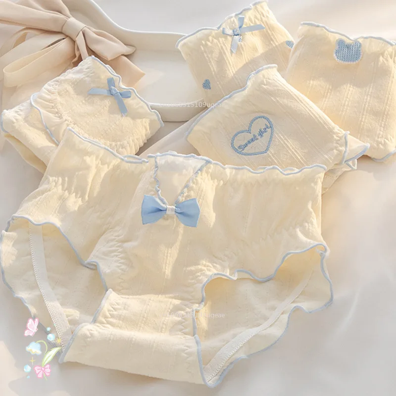 جديد لطيف الحب القطن سراويل للنساء الملابس الداخلية طباعة اللباس الداخلي الفتيات ملخصات تنفس لينة السروال الإناث مثير الملابس الداخلية