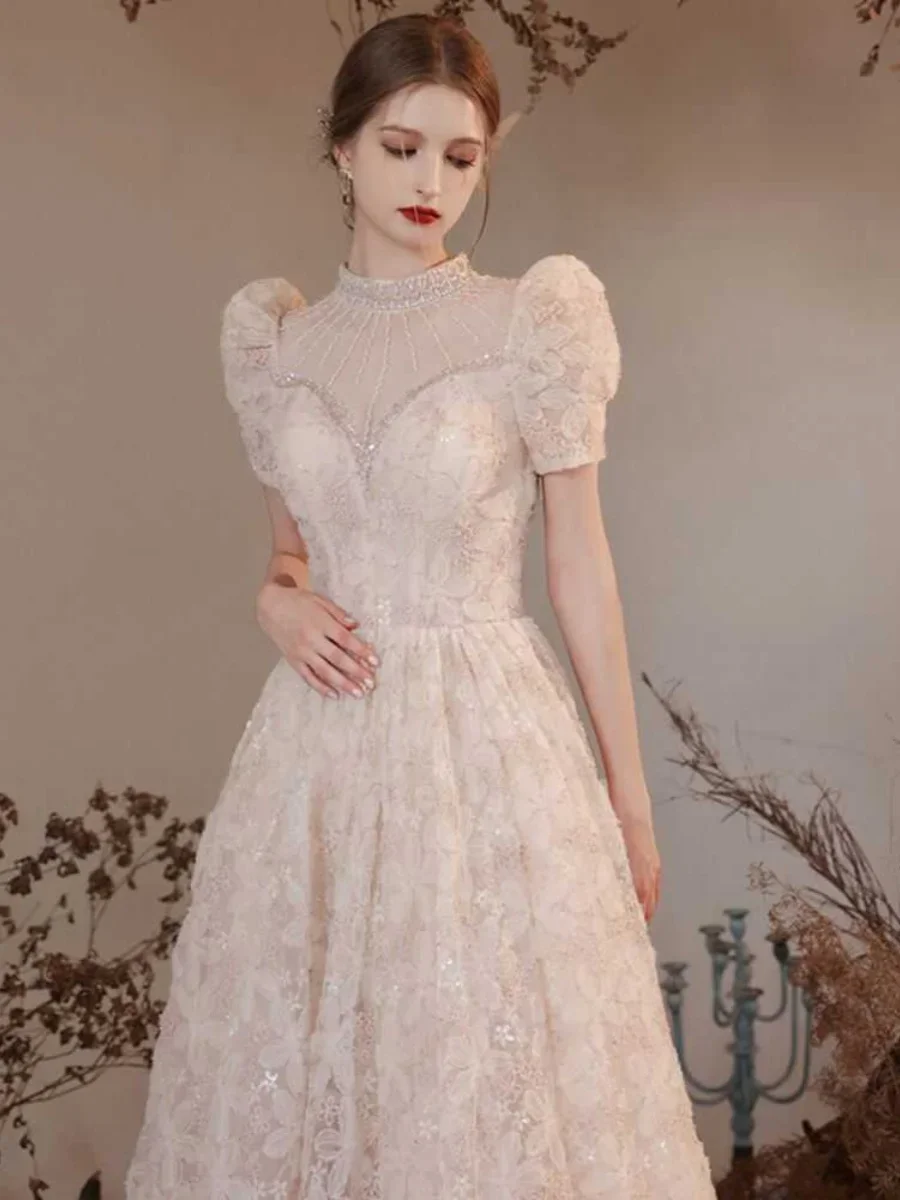 Light wedding dress super fairy princess dress wedding engagement dress bride toast banquet ceremony