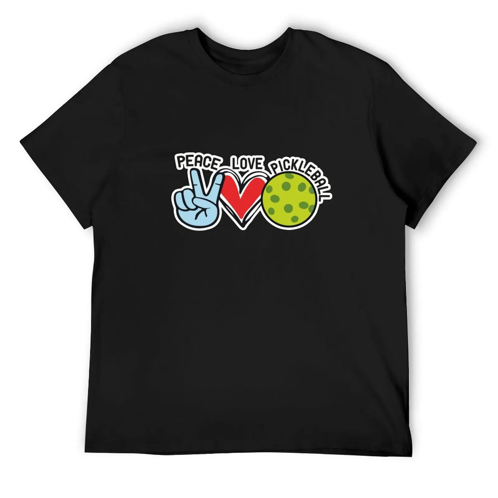 

Peace love pickleball T-Shirt anime clothes custom shirt black t shirts for men
