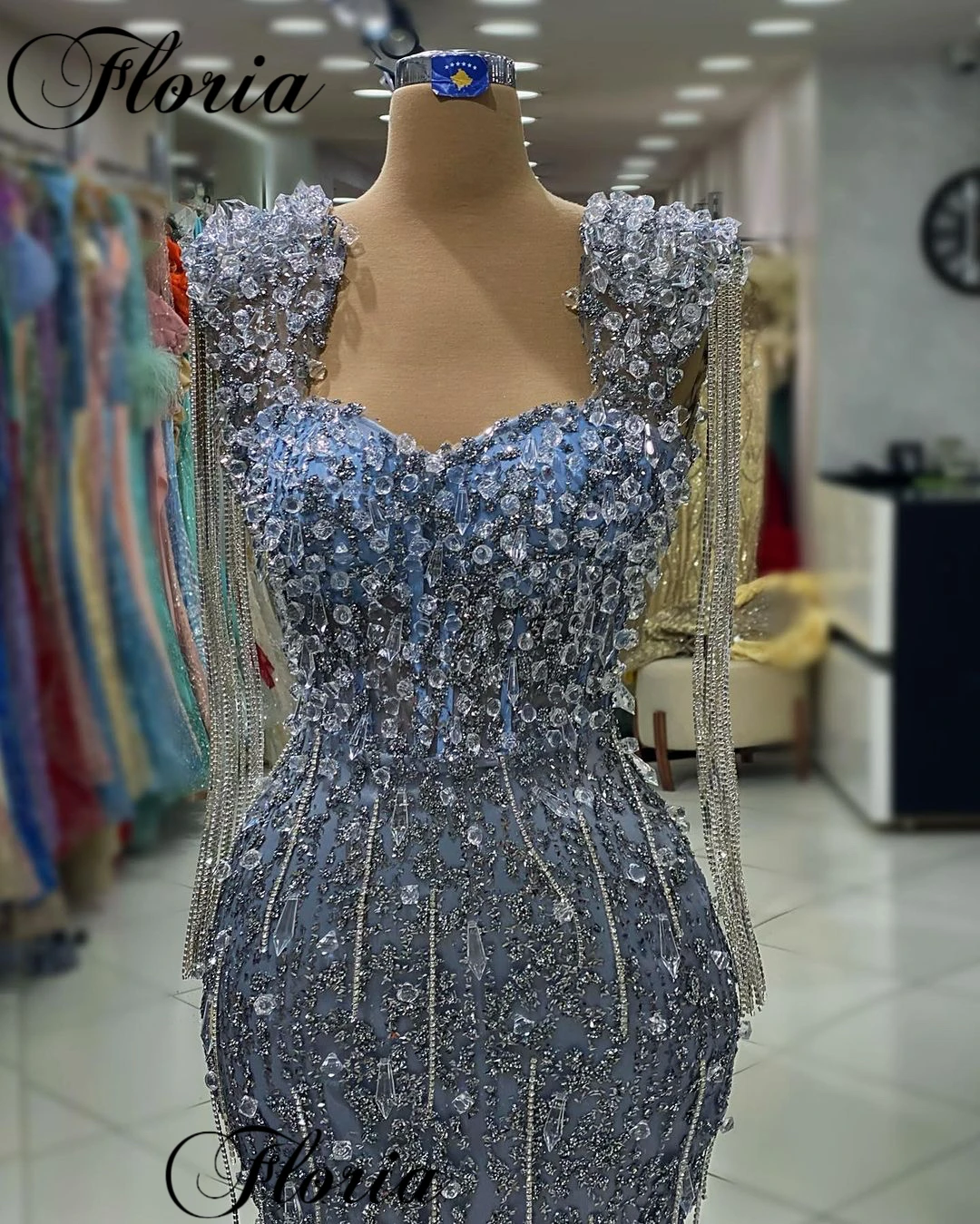 Vintage Mermaid Cocktail Dresses With Side Slit Sleeveless Crystals Celebrity Dresses Vestidos De Cóctel Engagement Dresses