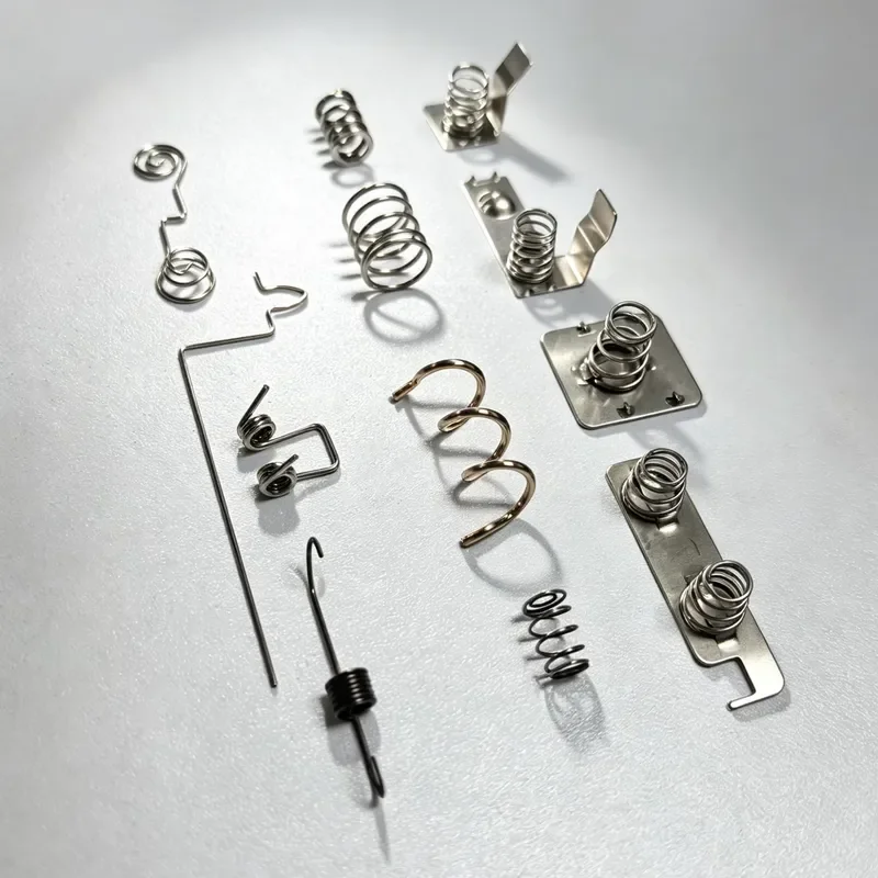 Custom Battery Contact Spring Nickel Plated Precision Stamped Phosphor Bronze Battery Contacts Compression Torsion Springs