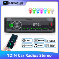 LeeKooLuu 1 Din MP3 Car Radio Audio Stereo Bluetooth Radio Automotive Colorful Buttons 1Din Universal Multimedia Player For Car