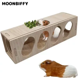 Wooden Hamster Toys Tunnel Escape Toy Hamster Hide House Multipurpose Safe Using Wooden Toys for Rabbits Golden Bear Weasels