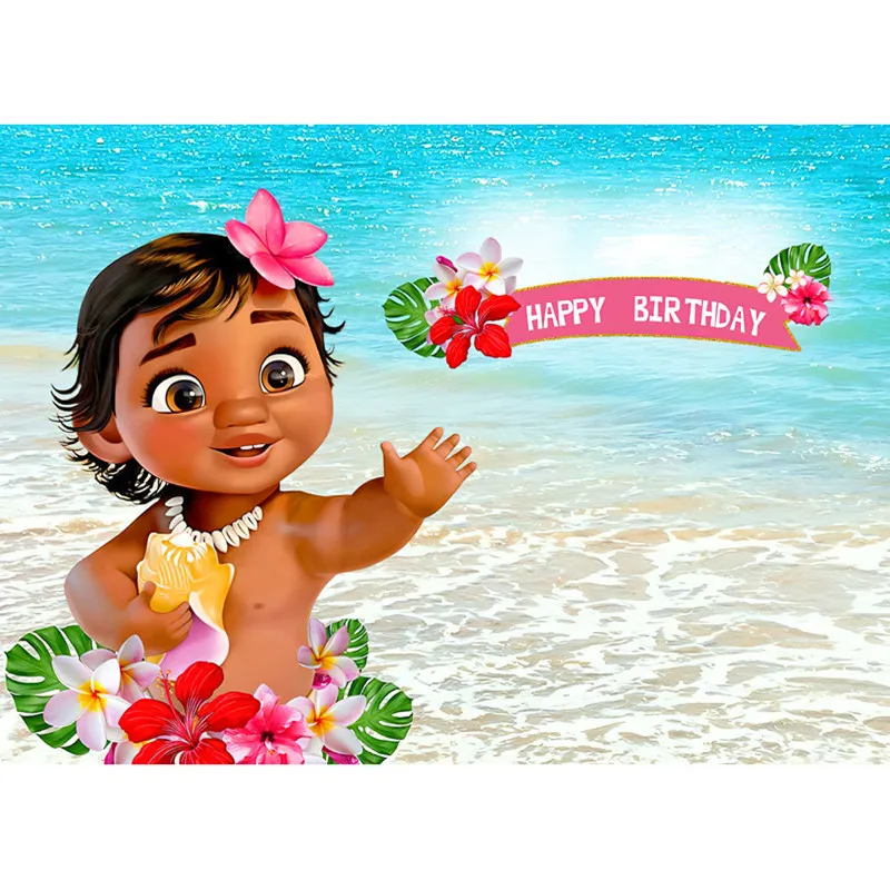 Moana 2 Birthday Party Decorations Disposable Tableware Backdrop Cup Plate Straw Oceania Vaiana Birthday Balloons Kid Party Gift