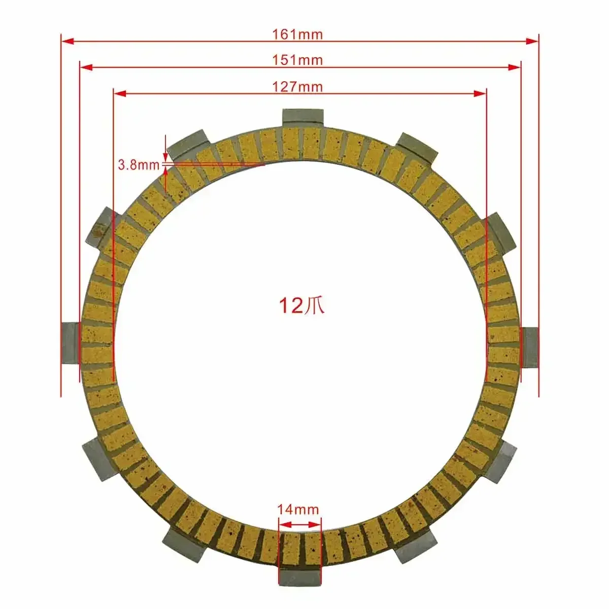 8PC Motorcycle Clutch Disc Friction Plates For Honda VTX1300 T 08-09 VTX1800C  VTX1800F 05-08 VTX1800R 02-08 VTX1800S 02-07