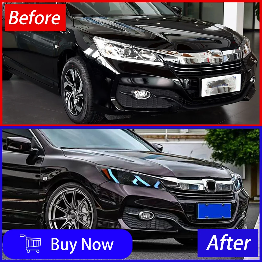 

Для Honda Accord 9.5th 2016-2017 автомобильная фара в сборе, обновленная светодиодная линза проектора в стиле Lamborghini, автомобильные аксессуары, инструменты