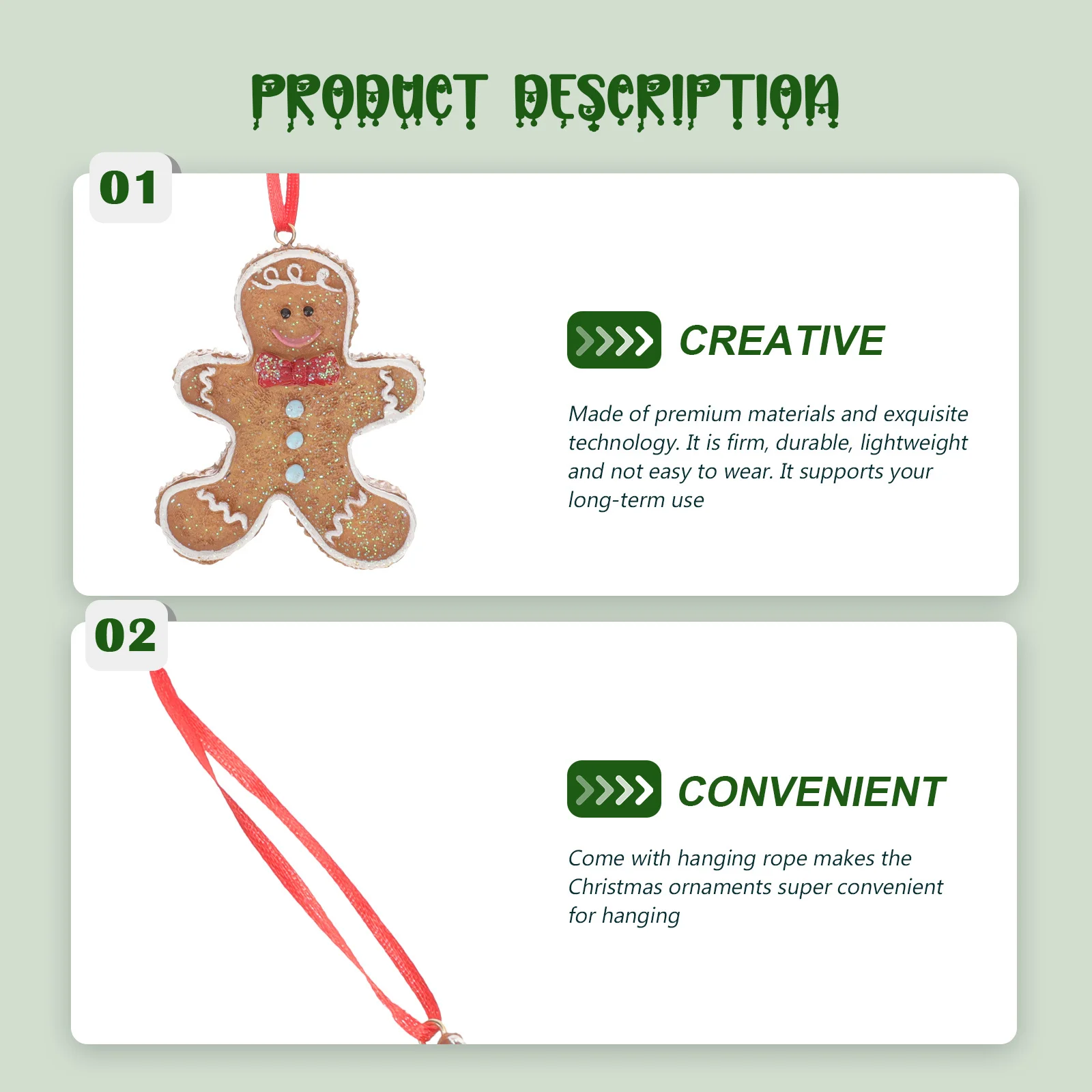 

Gingerbread Xmas Tree Pendant Hanging Ornament Creative Christmas Decor Party Prop Home Decoration Xmas Tree Pendants