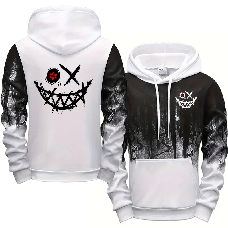 

3D Print Simple Design Splashed Ink Hoodie For Men Fashion Cool Hip Hop Style Long Sleeve Tops Loose Comfortable Hooded Clothing