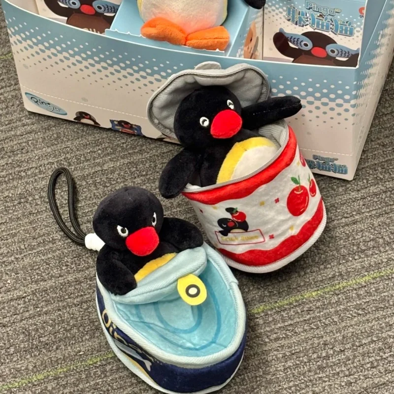 Genuino Pingu Hide And Seek Series Blind Box Peluche Ciondolo Giocattolo Da Collezione Alla Moda Appeso Ornamento Ragazze Casa Bambole Decorative