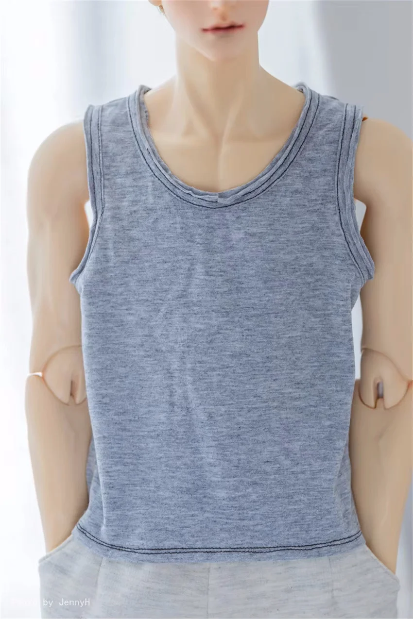 

68 75cm BJD/SD Doll Clothes Boys Spot Inventory Casual Home Tops Gray Vest Toys Gifts 1/3 Doll Accessories