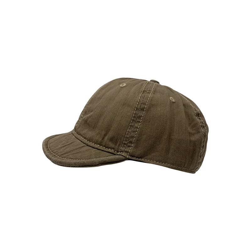 American Street Retro Solid Color Short-Brimmed Peaked Cap Women\'s Summer Korean Style Overalls Baseball Cap Men\'s Fashion