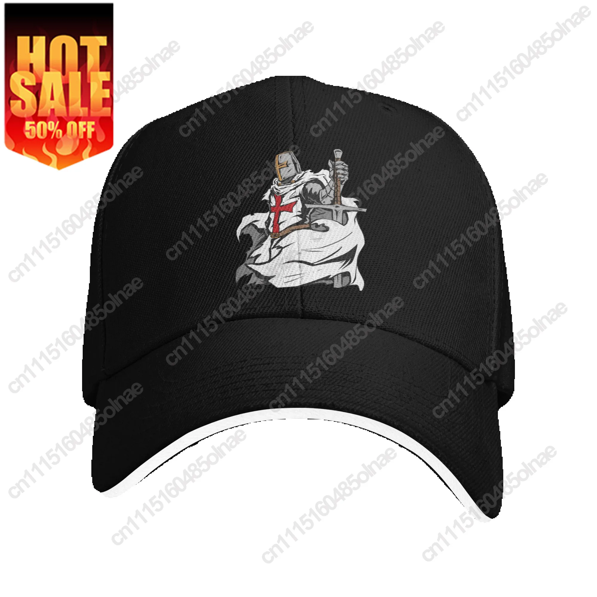 Custom Knight Templar Sword Crusader Baseball Cap Outdoor Women Men's Adjustable Dad Hat Summer Snapback Hats