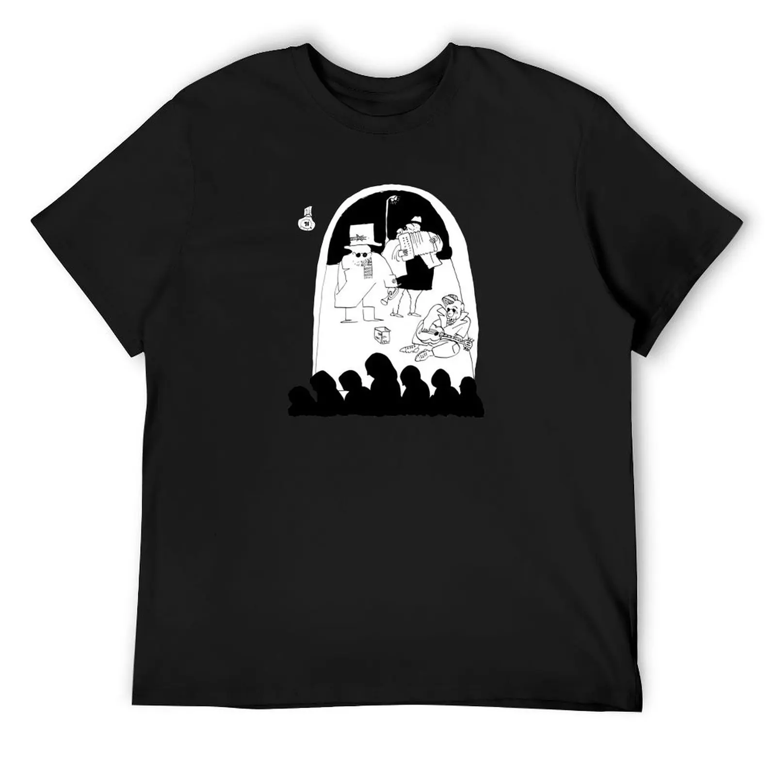 

Retro Street Musicians T-Shirt oversized custom t shirt sweat funny costumes mens t shirts casual stylish