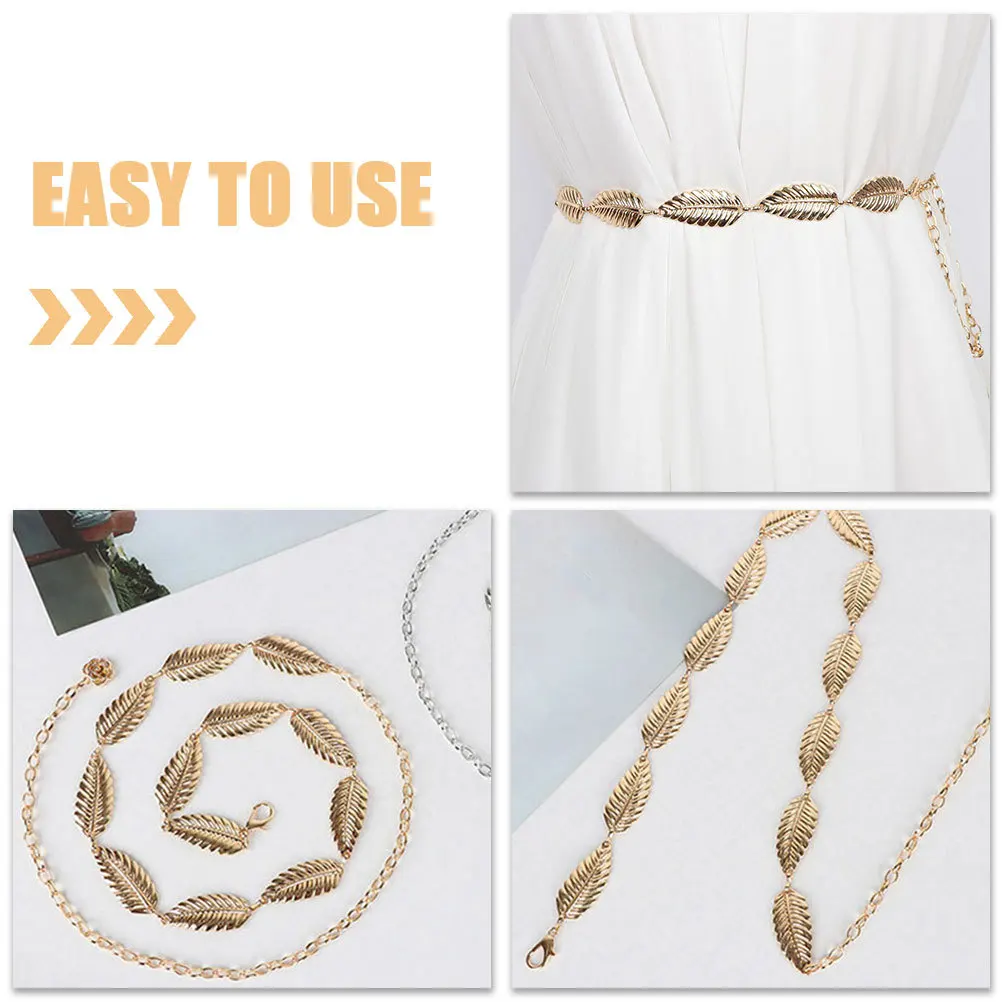 

Adjustable Leaf Belt Metal Body For Women Lightweight Belly Chain Summer Beach Party Waist Jewelry Waist Belt Belts Body Chains