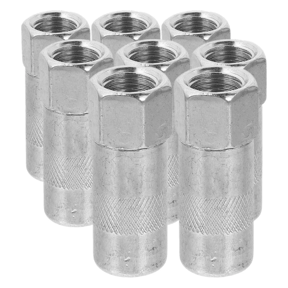 

8Pcs Grease Coupler Metal Nozzle Grease Fitting Replacement Sprayer Tool Adapter Leak Proof Lubrication Nozzle