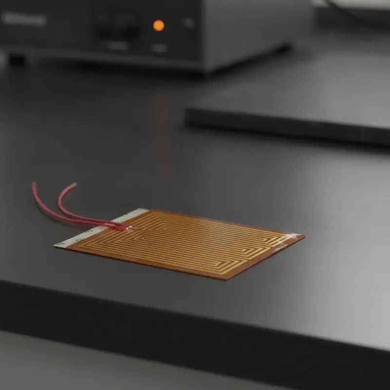 Square Flexible Electric Polyimide Film Heater Custom Voltage Uniform Heating Element for Laboratory Test Equipment Use