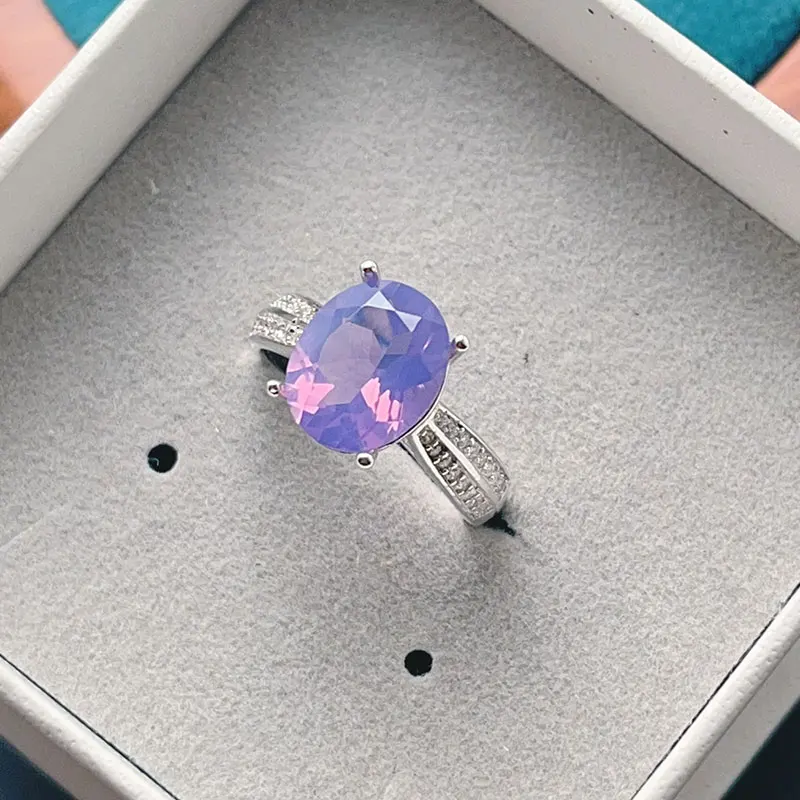 

9mm*11mm 3ct Lavender Amethyst Ring Genuine 925 Silver Amethyst Jewelry Natural Amethyst Jewelry with Certificate