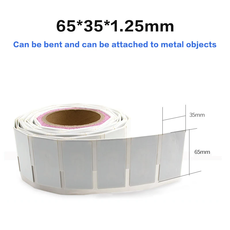 Etiqueta Adhesiva RFID UHF antimetal, etiqueta electrónica Flexible de alta calidad, 50 piezas, 18000-6C, 860-960MHz, 900 MHz