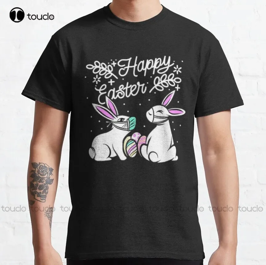 

Happy Easter Day Premium Classic T-Shirt White Undershirts Men Funny Art Harajuku Streetwear Cartoon Tee Xs-5Xl Custom Gift