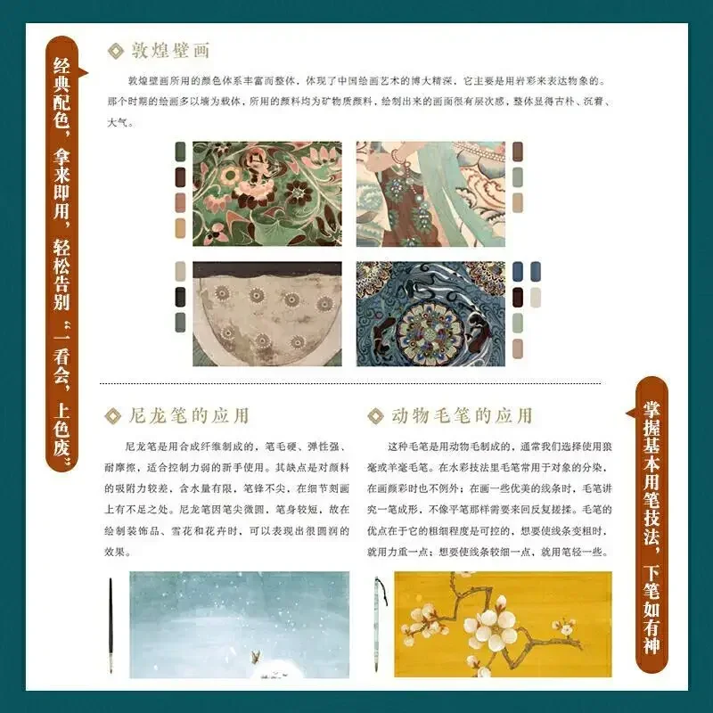 National Charm Burns New, Professional National Style Hand-painted Course, Basic Course Book of Chinese Painting Copy Album.