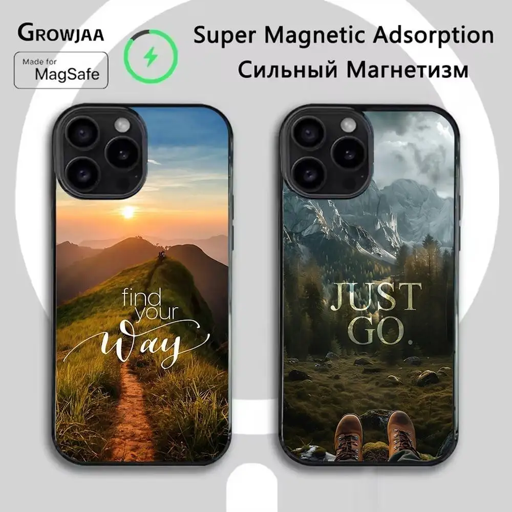 

Hiking Adventure Phone Case For iPhone 17,16,15,14,13,12,11,Pro,Max,Plus,Mini,SE4,E Magnetic Magsafe Wireless Charging