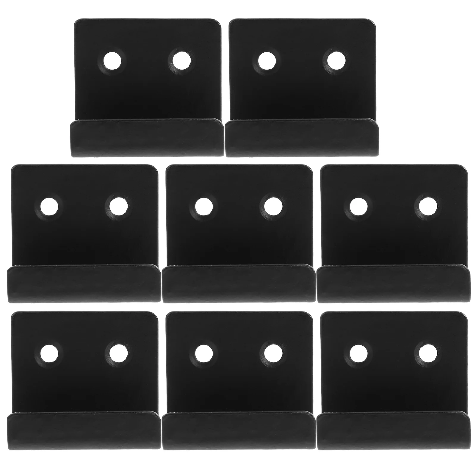 8Pcs Utility Hooks Adjustable Black Corner Brackets for Bookshelves Garden Shelves and Mirror Holder Mirror Brackets
