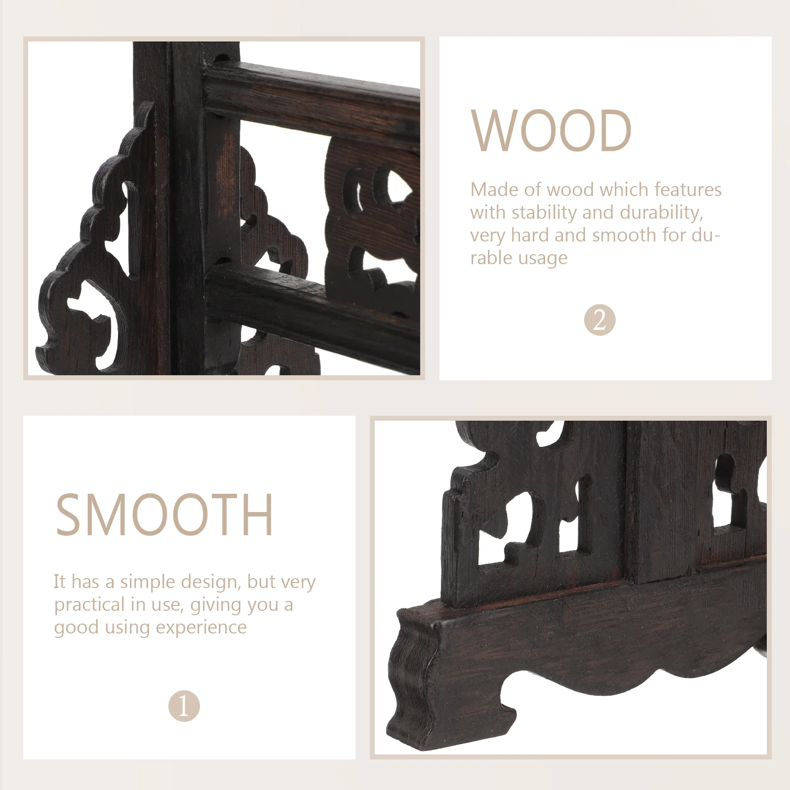 

Wooden Calligraphy Brush Holder, Chinese Brush Rest Rack, Ink Painting Pen Stand, Desktop Decor Storage Organizer,