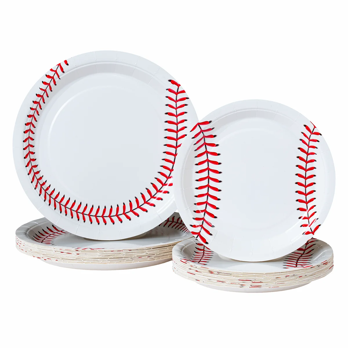 10/25/50Pcs Baseball Print Disposable Paper Plates Heavy Duty Tableware for Kids Baseball Birthday and Game Day Parties image 6