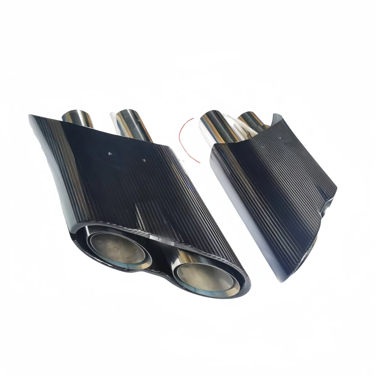 

LED Light Exhaust Tips for Mercedes Benz G Class W464 AMG G63 G900 Style Dry Carbon Fiber Bra-bus Bumper Speed AUTO Rocket New