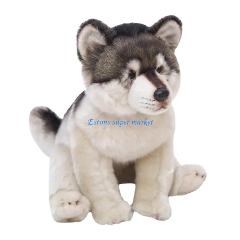 

090B Wolf Stuffed Animal Soft Wolf Plush with Superior Softness for Home Decor