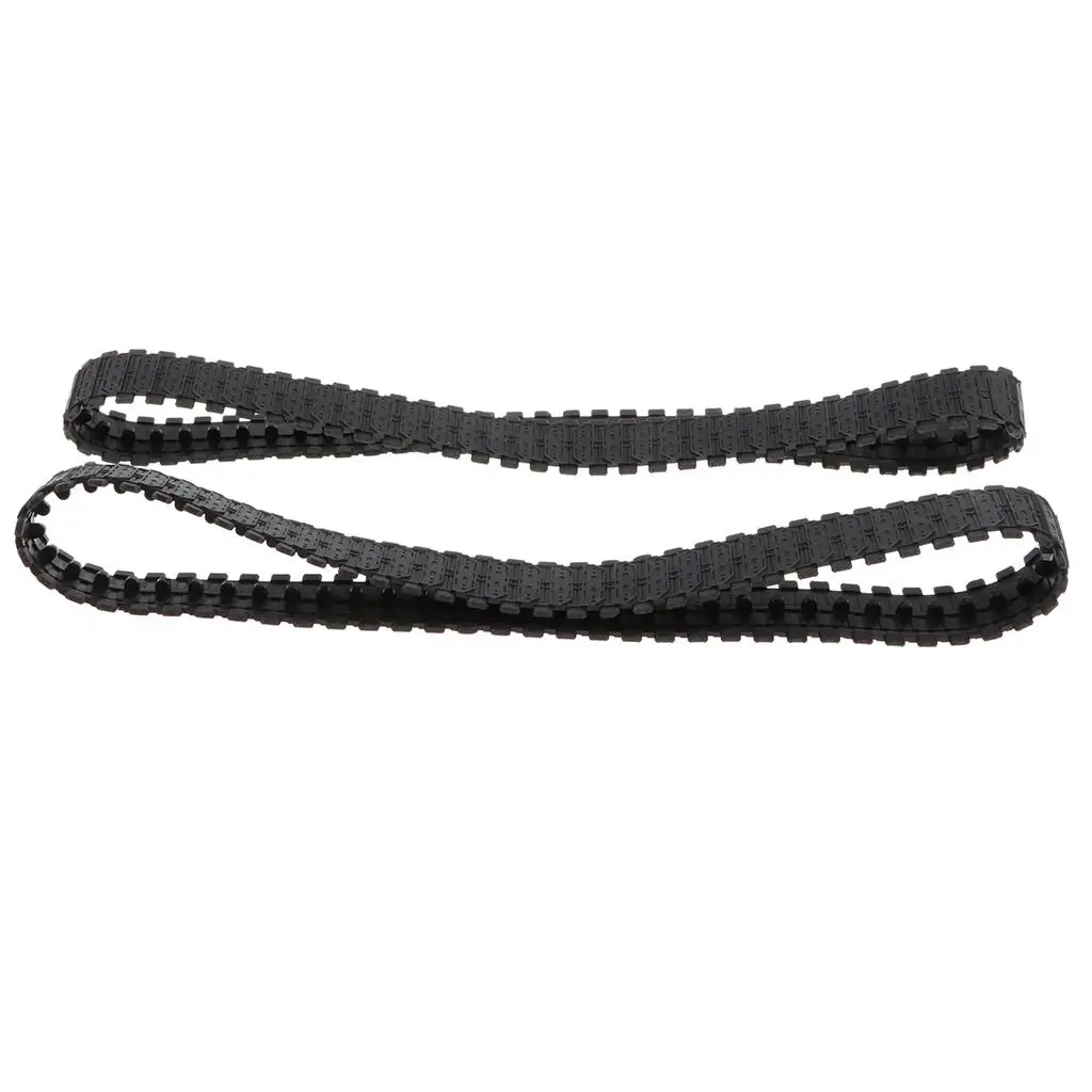 66CM Rubber Crawler Track for DIY Robot RC Racing Car Accessory Black