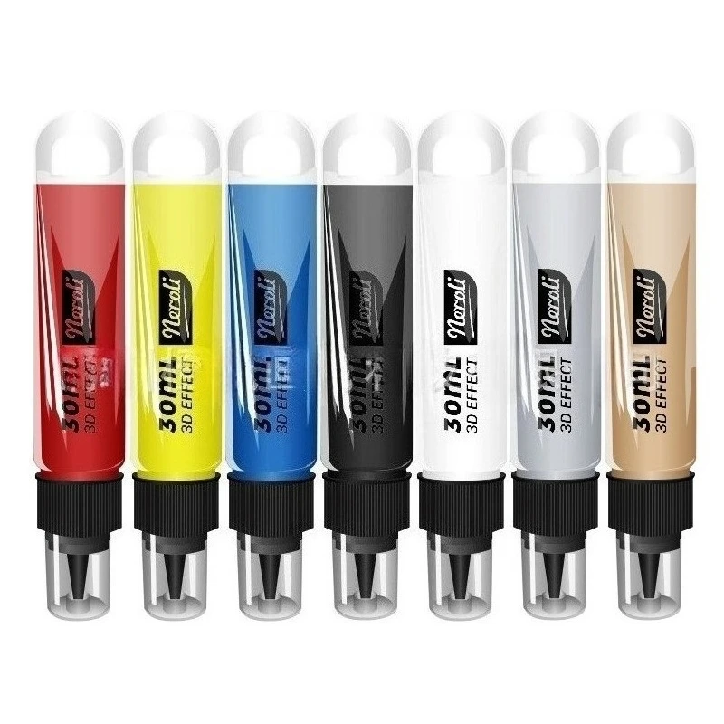 30ml 3D Texture Paste Is Waterproof and Non-fading Glass Paintings Hook Lines Clay Shapes Three-dimensional Painting Pigments