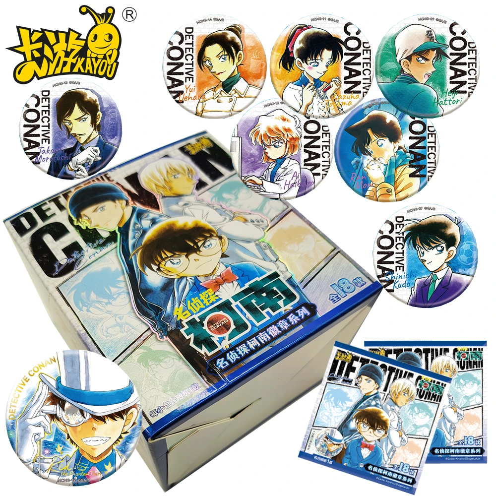 Originale KAYOU Detective Conan Anime Distintivo periferico Kuroba Kaito Personaggi Spille in banda stagnata Decorazioni Regali per i bambini