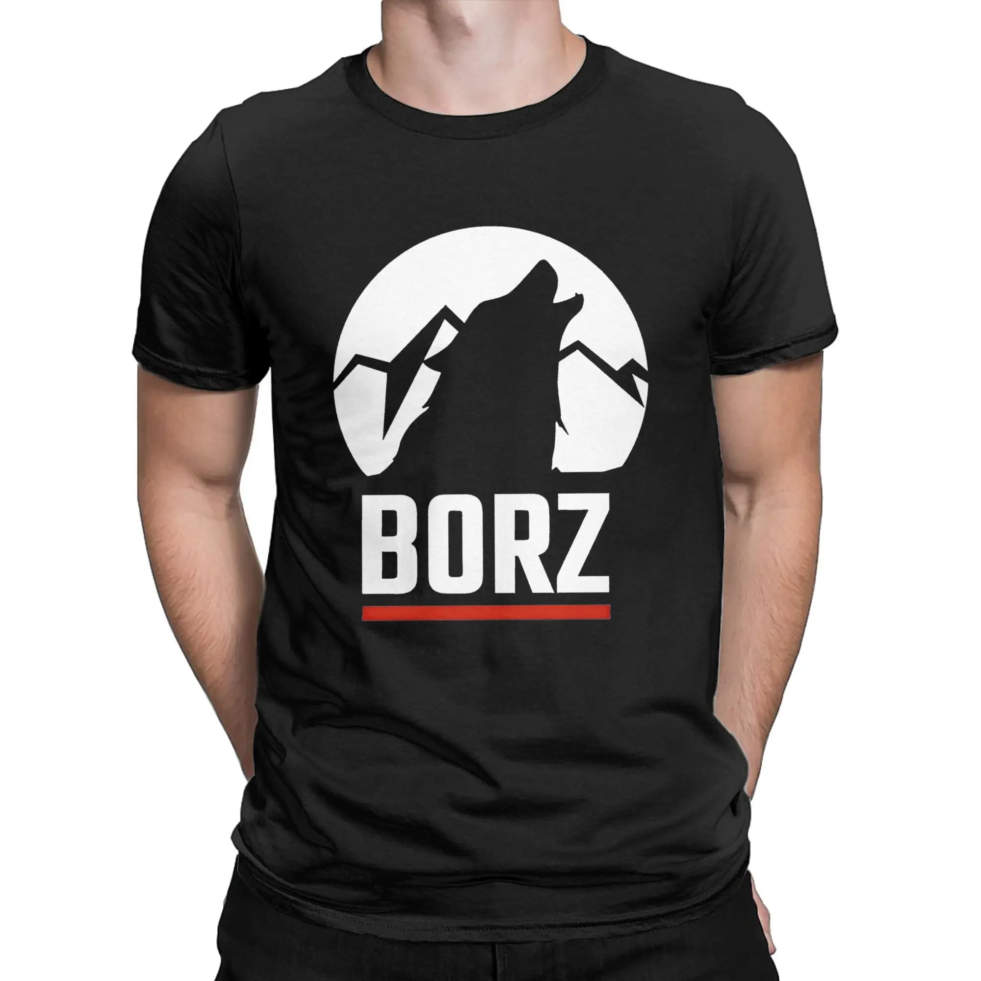 Men's Chechen Borz Wolf Chechnya T Shirt  Cotton Clothes Novelty Short Sleeve O Neck Tees Plus Size T-Shirt