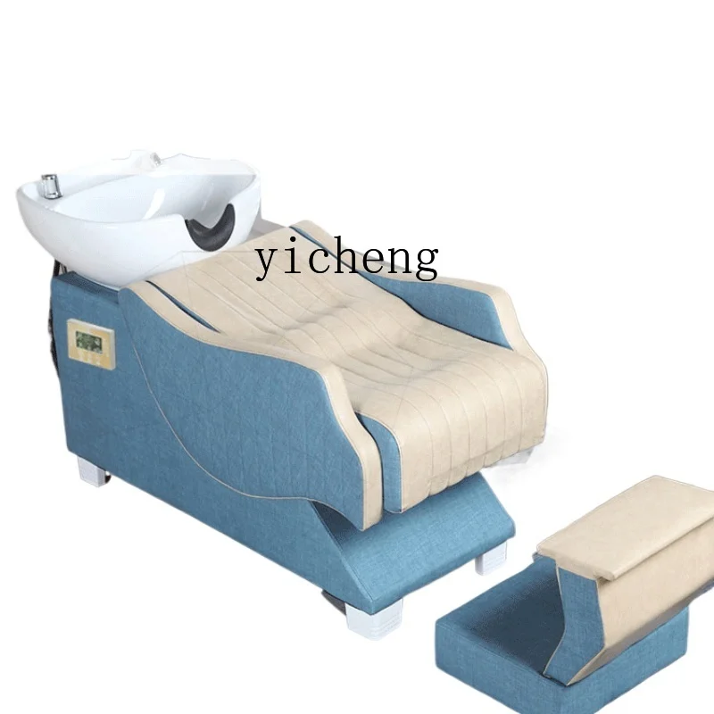 

TQH shampoo bed barber shop special semi-lying bed with integrated water heater hair salon flush bed hair salon