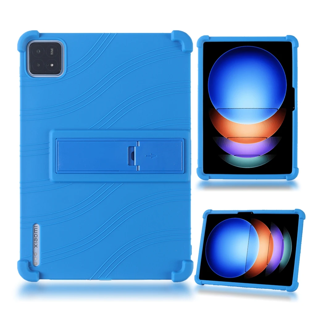 Cover For Xiaomi Pad 6S Pro / 6 Pro / 6 Soft Silicon Stand Adjustable Tablets Case For Xiaomi Pad 5 Pro 5 Pro / 5 Coque Fundas